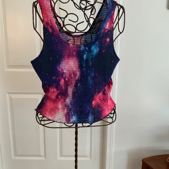 Hot Topic Tie Dye Space Galaxy Tank Top Plus Size 3X - Picture 4 of 6